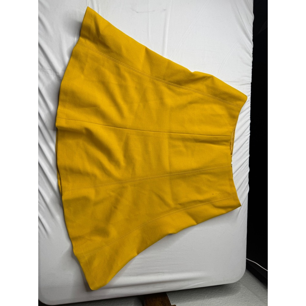 Brooks Brothers Red Fleece Mustard Yellow Wool Blend A-Line Skirt Size 0
